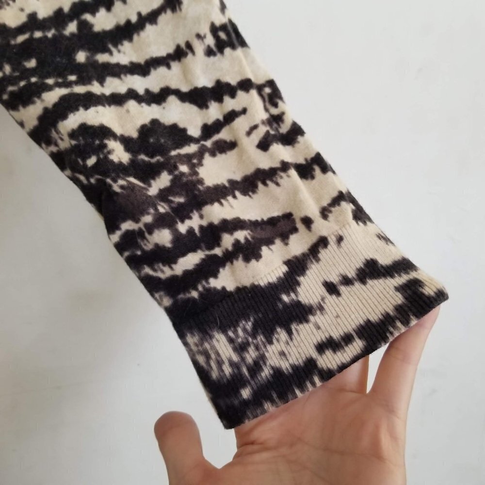 Talbots Zebra Animal Print Button Front Cardigan L - image 4